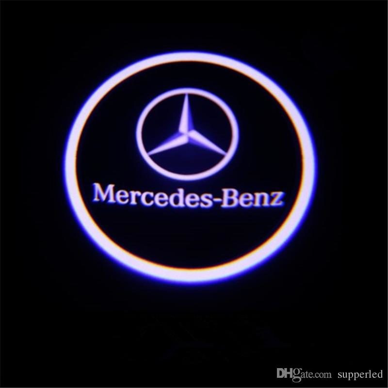 Coppia Luci led Portiera per logo Mercedes luci sottoporta