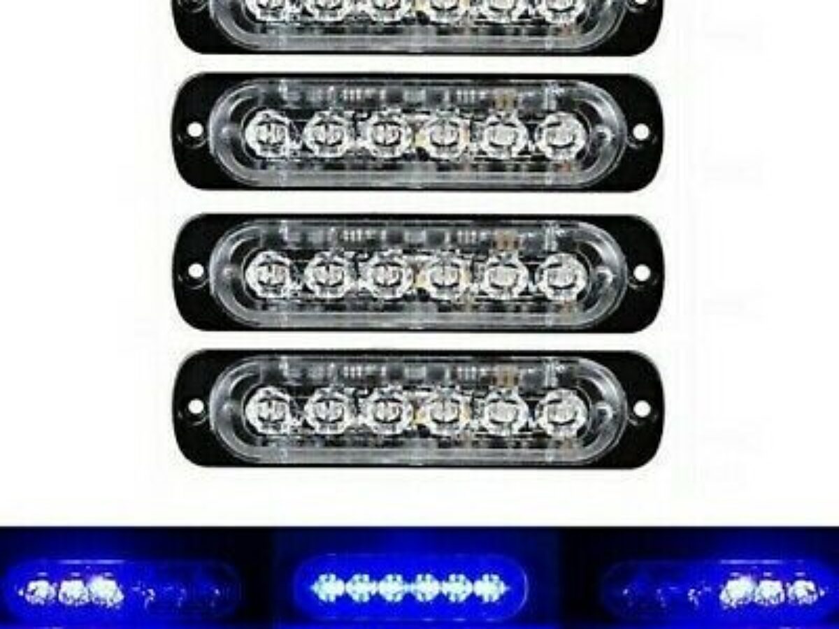 12V/24V LED colore blu auto veicolo polizia spia lampeggiante faro LED  stroboscopico illuminazione di emergenza lampada con montaggio magnetico -  AliExpress